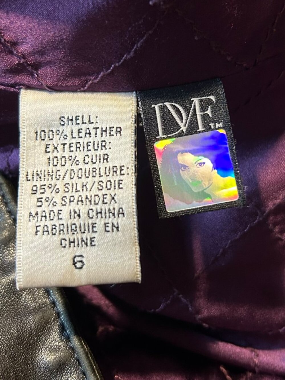 Womens Diane von Furstenberg Black Beau (Item- 9) Leather Military Moto Jacket 6 - Picture 13 of 16